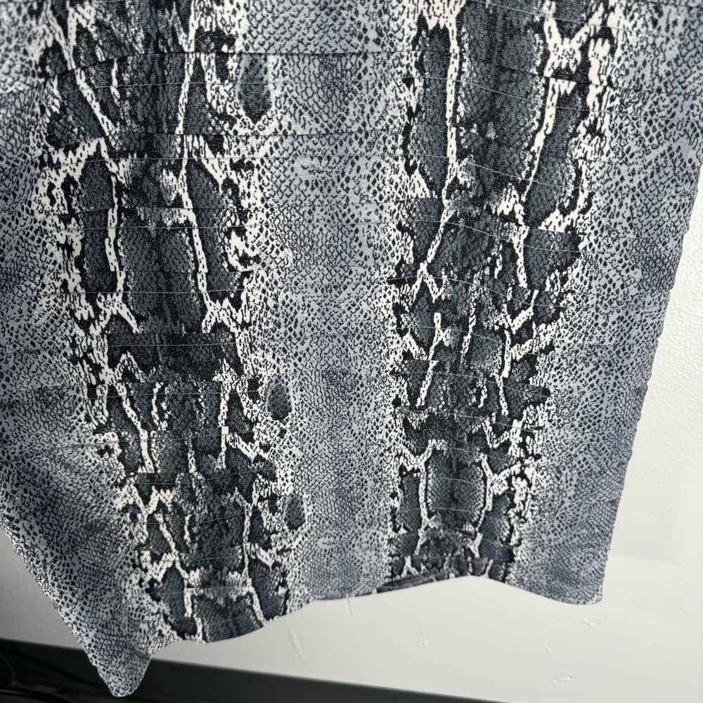tadashi shoji collection gray python print halter mini dress women small snake - Picture 4 of 14